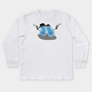 white blood cell mask Kids Long Sleeve T-Shirt